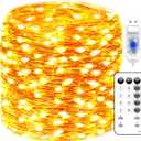 Fairy Lights Plug in 66FT 200 LED USB Twinkle Lights for Bedroom Copper Wire Lights with Remote and Timer 8 Modes, Waterproof String Lights for Dorm DIY Party Christmas DecorationWarm White
