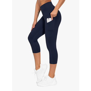 THE GYM PEOPLE Womens' Yoga Pants High Waist with Pocket Tummy Control S-M