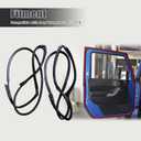 FZJDSD 1 Pair Front Full Door Felt Gasket Trim Seal Weatherstrip Compatible with Jeep Wrangler 2007-2018 Replace 55395274AW 55395275AW Driver&Passenger Front Full Door Weatherstrip Rubber Seal Strip