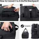 MIER Water Resistant Backpack Duffle Heavy Duty Convertible Duffle Bag with Backpack Straps for Gym, Sports, Travel