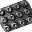 Nordic Ware Brownie Bundt Pan, 3.75 Cup Capacity, Graphite