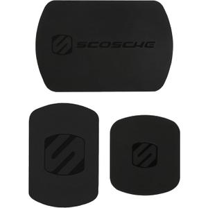 Scosche MAGRKI MagicMount Replacement Metal Plate Kit, Universal Metal Plates (Not Magnets) Required for Magnetic Phone Holders for Car, Compatible with Most Phones and Cases, Black