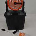 lynker Portable Misting Fan with Remote, Camping Fan with 20000mAh Rechargeable Battery Operated, 6L Water Tank, 3 Speed Levels, 2 Spray Modes, Hanging & Lighting for Outdoor Indoor Cooling (Orange)