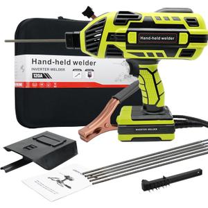 Portable Welder Machine 110V ARC Handheld Welder IGBT Inverter Welding Gun Stick Welder 6 Variable Current Adjustment Hand Held Welding Machine, Fit for 1/16"-1/8" Welding Rods (Green) Portable Welder Machine 110V ARC Handheld Welder IGBT Inverter Welding Gun Stick Welder 6 Variable Current Adjustment Hand Held Welding Machine, Fit for 1/16"-1/8" Welding Rods (Green)