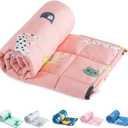 Sivio Weighted Blanket - 100% Cotton Weighted Blanket 5 lbs 36 x 48 inches, Washable Breathable Soft Heavy Blanket for Calm Sleeping for Home and School Nap, Pink Cat
