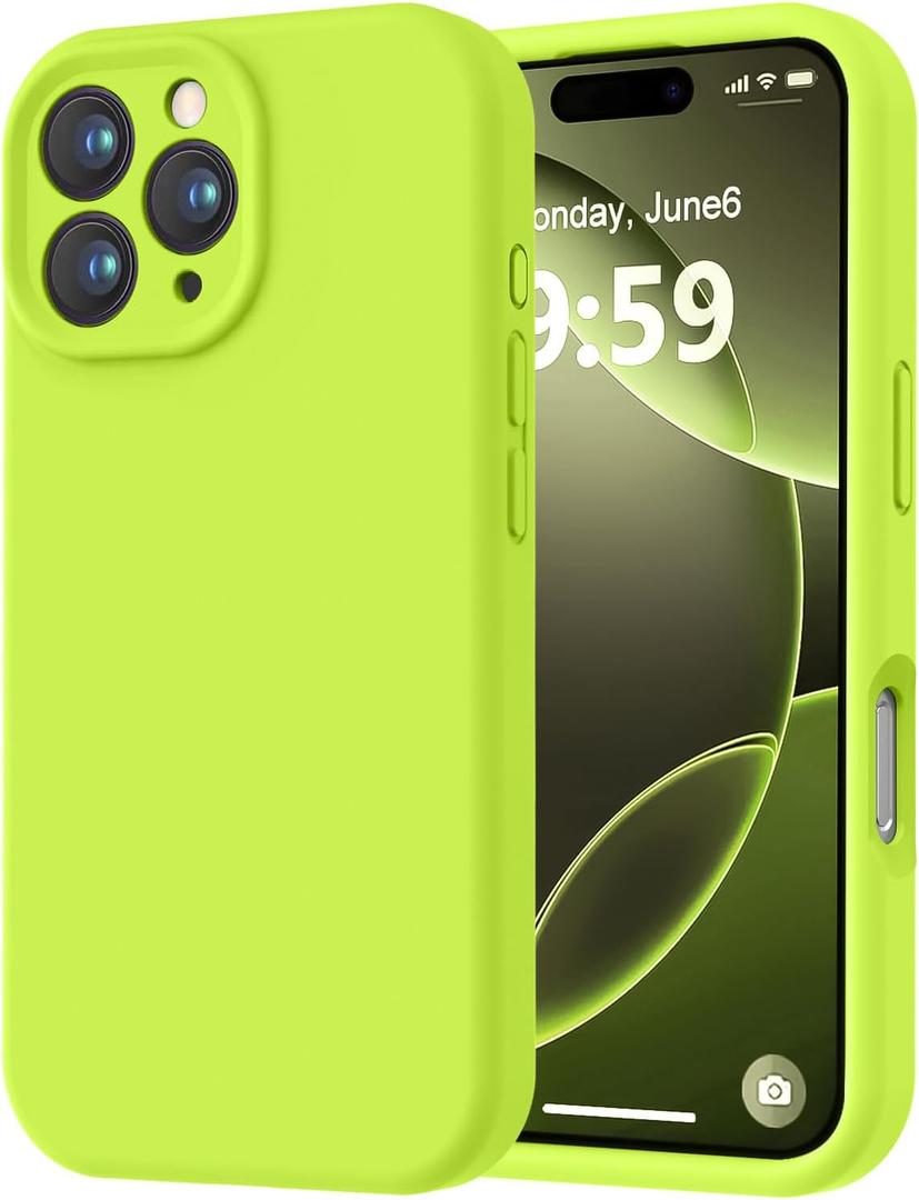 LOVE 3000 Designed for iPhone 16 Pro Case, Premium Silicone with [Soft Anti-Scratch Microfiber Lining] Shockproof Protective Phone Case for Men Women Girls 6.3", 