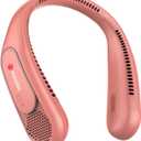 Hotsales Neck Fan, Hands Free Bladeless Neck Fans Portable Rechargeable, 6000 mAh Battery Operated Wearable Personal Fan, Cooling Neck Fan, 3 Speeds, USB Fan Gifts for Men, Women, Travel, Outdoor (Red)