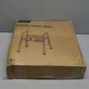 Toilet Seat Riser for Seniors, Raised Toilet Seat with Handles, Adjustable Height & Width, 400lb Handicap Elevated Toilet Seat, Fit Any Toilet (Grey)