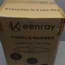 Keenray Upgraded Towel Warmer Bucket, Large Towel Warmer with 3 Heating Modes, Heat Time 30/45/60/90 Min Adjustable and Up to 24 Hour Delay Timer, Towel Heater for Oversize Bathrobes Blankets, CL1Plus (Clear White)