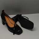U-lite Women's Pumps Mary Jane High Heel Square Toe Oxfords Dress Shoes Casual Style, 8