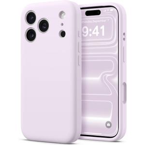 AOTESIER Compatible with iPhone 17 Pro Case, Silicone Upgrade [Full Camera Protection][Integrated Camera Control Button] Shockproof Protective 17 Pro Phone Case with Anti-Scratch Lining, Cloud Mauve