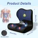 Seat Cushion for Office Chair and Car, Ergonomic Memory Foam Seat Cushion with Lumbar Support Pillow, Orthopedic Cushion for Sciatica & Back Pain, Black