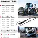 Windshield Wiper Arm & Wiper Blade Kit 7251263 7251264 Compatible with Bobcat Loader T450 T550 T590 T595 T630 T650 T740 T750 T770 T870 A770 S450 S510 S530 S550 S570 S590 S595 S630 S650 S740