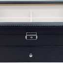 TIMELYBUYS Large Eyeglass Sunglass Glasses Display Case Storage Box Organizer (Black Carbon Fiber)