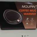 Coffee Mug Warmer - Large Candle Warmer Plate, 2-Temp Setting (131 & 113) & Fast Heating, Elegant Desk Warmer for Coffee/Tea/Milk/Candle, Ideal Office Home Gift (Black)