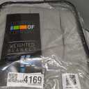 Degrees of Comfort Weighted Blanket 20 lbs Queen Size, Heavy Blankets for Adult, 1 x Cozy Heat Warm Minky Plush Washable Removable Covers Included, Heating & Cooling,Micro Glass Beads, 60x80 Grey