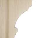Ekena Millwork BKTW02X04X06TMRW Small Thompson Wood Wood Brackets, 2 1/2"W x 4"D x 6"H , Rubberwood
