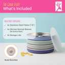 Stainless Steel Divided Plates + Silicone Sleeve and Storage Lid | Baby, Toddler, Kids | Dinner & Snack Plates | 4 Pack