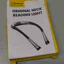 Glocusent Book Light, 3-Color & 6-Brightness Reading Light, Bendable Neck Light, 80-hr Lasting Rechargeable Book Light, Perfect Reading Lights for Books in Bed, Knitting, Repairing, Book Lovers Gifts