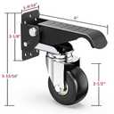 HOLKIE Retractable Casters Heavy Duty Casters with Lifting and Lowering Function Maximum Load of 700 lbs (4 casters) for Workbenches or Other Equipment