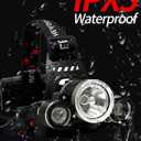 Rechargeable Headlamp 3000 Lumens, 5 Modes Head Lamp for Forehead Zoomable, Super Bright Headlamp for Adults Waterproof, 90° Adjustable