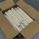 Baquler 100 Pcs Flameless Taper Candles LED Taper Candles Flickering Bulk Ivory LED Candlestick for Easter Wedding Church Halloween Christmas Party Decor Table Centerpiece, 8.5 in, No Batteries