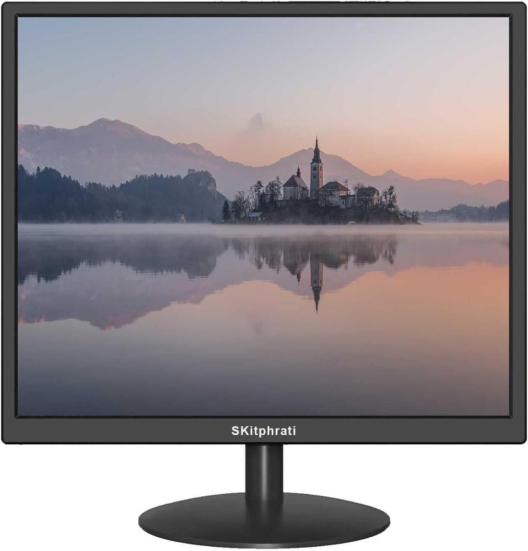 SKitphrati 19" Monitor Square Monitor 1280 X 1024 with 45% sRGB Color Correction and 5:4 Aspect Ratio, 75 Hz, VESA Mountable, VGA, HDMI, TN Panel