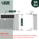 Flehomo Window Air Conditioner Side Panels with Frame, Adjustable Insulation AC Side Panel for 5,000 BTU Window AC Unit, Frame Included