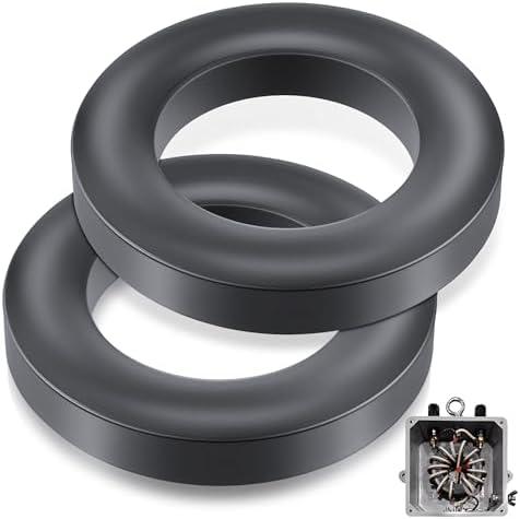 Gulfmew 2 Pack Toroid Ferrite Core Compatible with FT240-31 Ferrite Ring 2.4” for Common Mode Choke, Balun, EMI Suppression, RFI Reduction, Transformers and Inductors