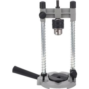 Portable Drill Press, Precision Drilling Jig Attachment with Chuck for Straight or Angled Holes, 1.5-13MM Clamp Range, 38-43MM Stand Hole, Adjustable Depth Stop, Spring-Load
