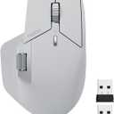 Rapoo MT760 Multi-Device Wireless Mouse, Bluetooth 5.0 and 2.4G Multi-Mode Connection, Up to 4 Devices, 11 Programmable Buttons, 4K DPI, 90 Days Battery Life, PC, Light Grey