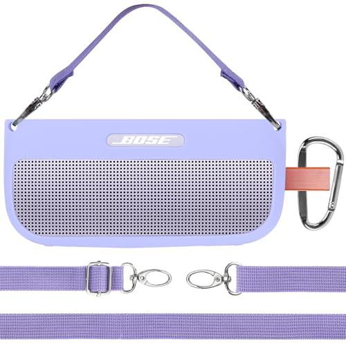 Lebakort Silicone Cover Compatible with Bose SoundLink Flex Speaker Portable Speaker (Chilled Lilac Cover), Set of 2