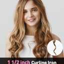 1 1/2 inch Curling Iron,Extra Long Barrel Culing Wand,100-240V Dual Voltage Hair Curler for Big Wave Curls,12 Temps