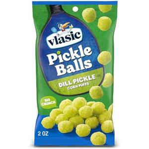 Vlasic Pickle Balls, Dill Pickle Flavored Corn Puffs, Pickleball Gifts, 2 oz., BB 26 April 2026