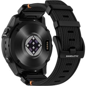 Bandletic Compatible with Garmin Fenix 8 47mm 7 6 Watch Band - 22mm Quick Fit Rugged Nylon Strap for Fenix 7 6 Pro/5 Plus/Instinct 3 E 45mm 2 /Forerunner 965/955/945 /Approach S70/S62/S60 /Epix Pro 2