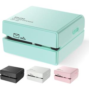 Battery Operated Electric Letter Opener - Letter Openers Envelope Slitter, Envelope Opener, Mail Opener, Universal Envelope Efficient Letter Opener Tool for Office, Home (Mint Green)