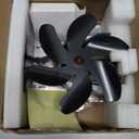 HIDALIFE Wood Stove Fan for Heater, Heat Powered Fireplace 6 Blades Fan with Bracket Compatible for Heater,Thermal Tent Heater Fan for Camping Propane Heater with Magnetic Thermometer