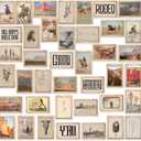 97 Decor Boho Western Decor for Home - 40 Pcs Collage Western Wall Decorations for Bedroom, Boho Ranch Southwestern Wall Art Prints, Old Southwestern Aesthetic Pictures Farmhouse Posters (4x6)