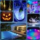 Pool Lights, Upgraded Rechargeable Submersible LED Lights with 16 High-Brightness LEDs, IP68 Waterproof 20 Colors Hot Tub Underwater Pool Light for In-Ground & Above-Ground Pool 2 Pack