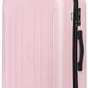 KYME 24-Inch Medium Luggage with Dual 360 Spinner Wheels Hardshell Checked TSA Approved Suitcase for Lightweight Travel (Pink, 24" Checked)