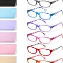 Gaoye Reading Glasses for Women, 6 pack Fashion Readers for Women Men Spring Hinge Eye Glasses, Blue Light Reading Glasses, Magnification Strength: 1.25 x