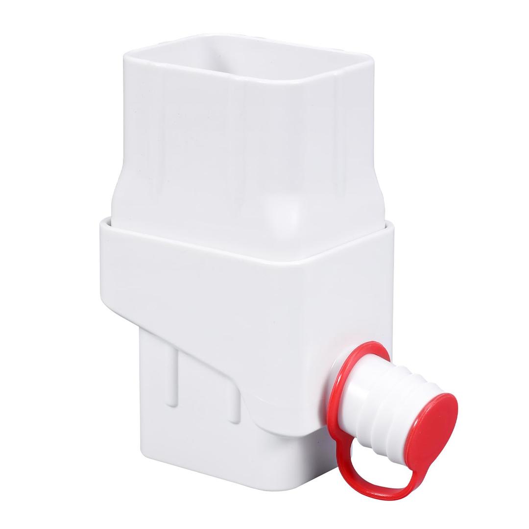 2 Pack Rainwater Downspout Diverter Kit for Rain Barrel Fits 2x3 Inch Downspouts Only, Easy DIY Gutter Connector with 1.25" Hose for Rainwater Collection System, Garden & Lawn Irrigation