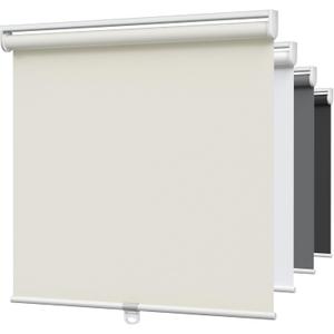 MYshade Blackout Cordless Roller Shades, Room Darkening Free-Stop Roll Up Blinds for Windows, Pull Down Blocking Blind for Home and Office, Easy to Install, 52" W X 72" H, Beige