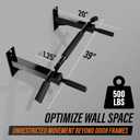 Yes4All Pull Up Bar Wall Mounted - Multifunctional Wall Mounted Pull Up Bar for Home Gym Workout Strength Training Equipment
