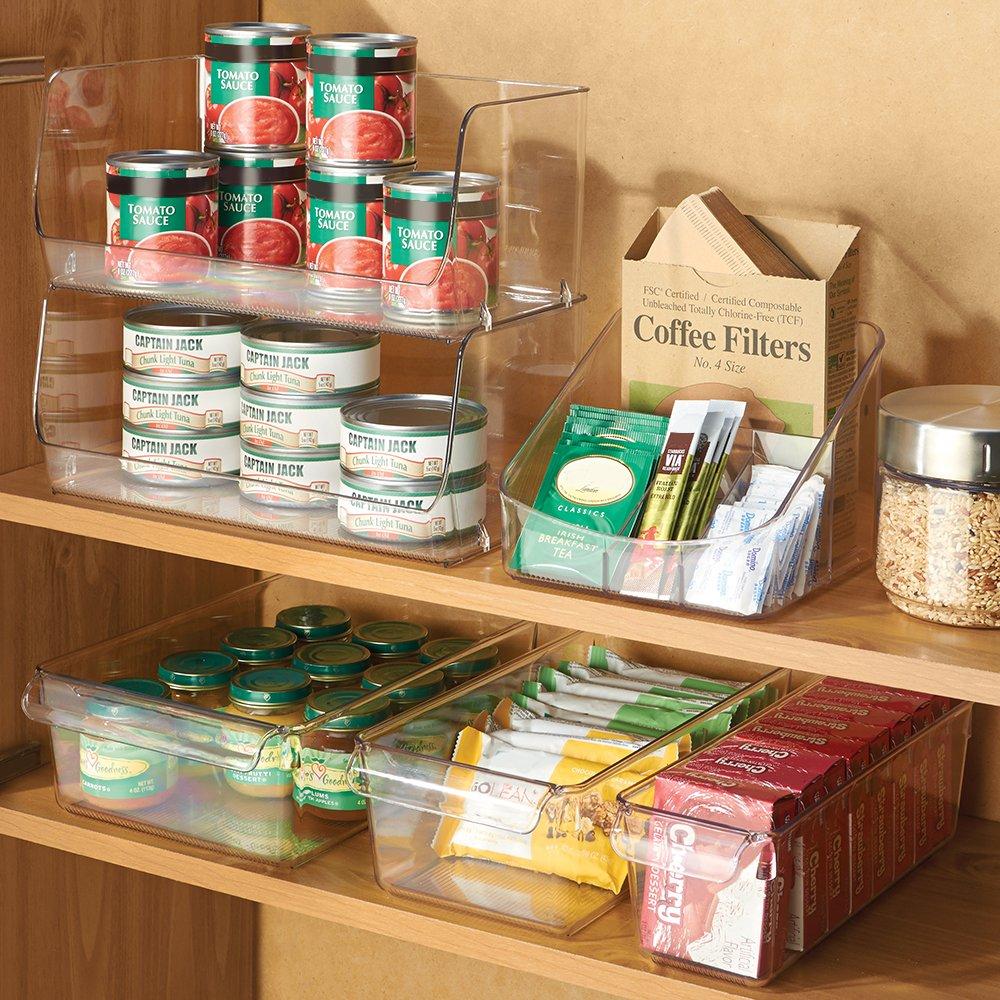 Inter Design Linus Divided Refrigerator, Freezer, Pantry Storage Organizer Bin 12x14.5x4