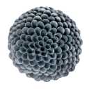 Decorative Resin Dahlia Wall Hanging, Blue 30"