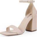 IDIFU IN3 Chunky Block Heels Wedding Party Dress Heeled Sandals