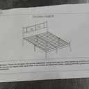 California King Bed Frame with Wooden Headboard, Heavy Duty Platform Bed Under Bed Storage, Black Metal Support System, No Box Spring Needed, Mahogany