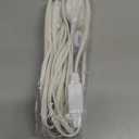 Enhon 15 ft Indoor Lighted Foot Switch Extension Cord with 9 Outlets, Foot Switch Extension Cord Outdoor with Sticker, for Christmas Home Kitchen Holiday Decorations(1 Pack,White)