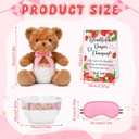 Simgoing 19 Piece Bear Themed Baby Shower Diaper Changing Game Supplies Include 12 inch Bear Dolls Blindfold Diapers Games Prizes for Adult Gender Reveal Raffle Party(Fashion,Pink)